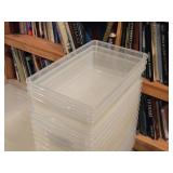 Lot of (8) Tote Bin with Lid