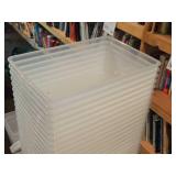Lot of (8) Tote Bin with Lid