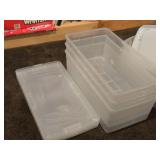 Lot of (7) Tote Bin with Lid