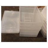 Lot of (7) Tote Bin with Lid