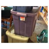 Lot of (6) Tote Bin with Lid