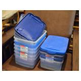 Lot of (8) Tote Bin with Lid