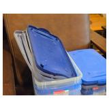 Lot of (8) Tote Bin with Lid