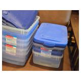 Lot of (8) Tote Bin with Lid