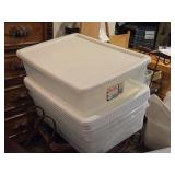Lot of (4) Tote Bin with Lid