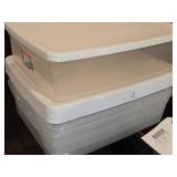 Lot of (4) Tote Bin with Lid