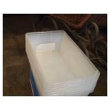 Lot of (9) Tote Bin with Lid