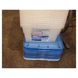 Lot of (9) Tote Bin with Lid