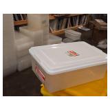 Lot of (5) Tote Bin with Lid