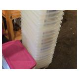 Lot of (10) Tote Bin with Lid