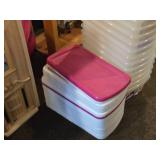 Lot of (10) Tote Bin with Lid