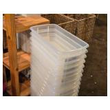 Lot of (9) Tote Bin with Lid