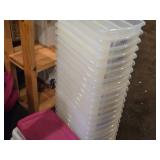 Lot of (9) Tote Bin with Lid