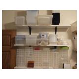 Lot of (3 Shelves) Plastic Storage Bins