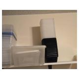 Lot of (3 Shelves) Plastic Storage Bins