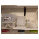Lot of (3 Shelves) Plastic Storage Bins