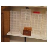 Lot of (3 Shelves) Plastic Storage Bins