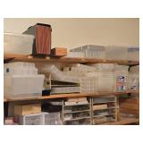 Lot of (3 Shelves) Plastic Storage Bins