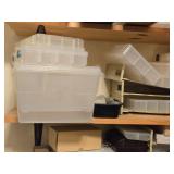 Lot of (3 Shelves) Plastic Storage Bins