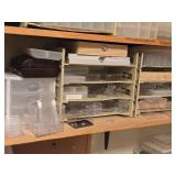 Lot of (3 Shelves) Plastic Storage Bins