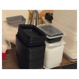 Lot of (1 Table) Plastic Storage Bins