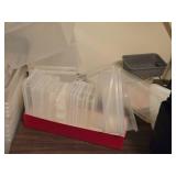 Lot of (1 Table) Plastic Storage Bins