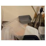 Lot of (1 Table) Plastic Storage Bins