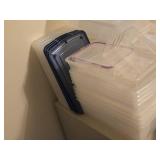 Lot of (1 Table) Plastic Storage Bins