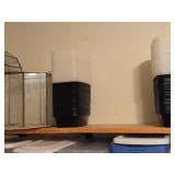 Lot of (2 Shelves) Plastic Storage Bins