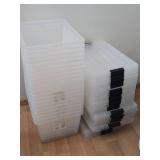 Lot of (5) Tote Bin with Lid