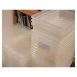Lot of (8) Tote Bin with Lid