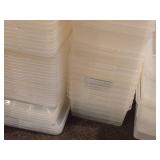 Lot of (8) Tote Bin with Lid