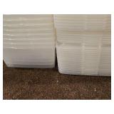 Lot of (8) Tote Bin with Lid