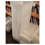 Lot of (8) Tote Bin with Lid