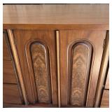 MCM StyleWalnut Dresser with Mirror