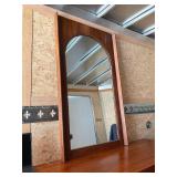 MCM StyleWalnut Dresser with Mirror
