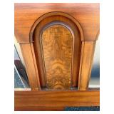 MCM Style King Size walnut headboard and metal frame