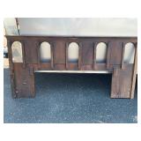 MCM Style King Size walnut headboard and metal frame