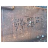 MCM Style King Size walnut headboard and metal frame