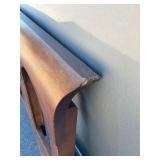 MCM Style King Size walnut headboard and metal frame