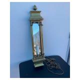 Mid 20th Century Bronze and gilt mirror wall sconce light