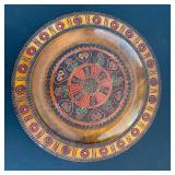 Vintage carved wood plate