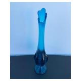 Blue glass vase