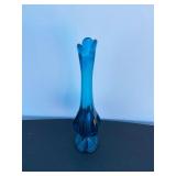 Blue glass vase