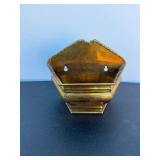 Gold metal wall planter