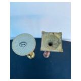 Set of 2 metal candle sticks
