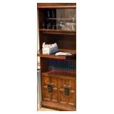 Wall unit with sliding glass doors