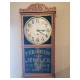 Vintage Clock made by WM L. Gilbert Clock Co. Winsted Conn USA marked with Ferguson the jewele. Cor. Front & York sts.