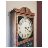 Vintage Clock made by WM L. Gilbert Clock Co. Winsted Conn USA marked with Ferguson the jewele. Cor. Front & York sts.