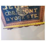 Vintage Clock made by WM L. Gilbert Clock Co. Winsted Conn USA marked with Ferguson the jewele. Cor. Front & York sts.